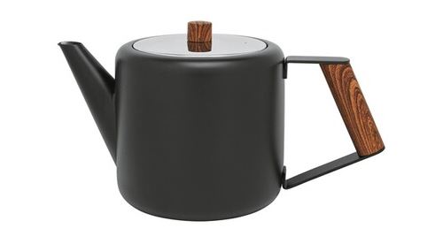Bredemeijer Teekanne "Boston" 1,1 l matt schwarz in Holzoptik