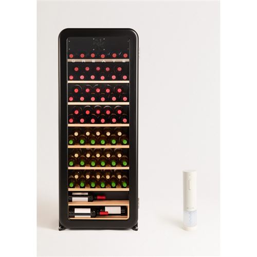 Create Noir Winecooler Retro - Cave À Vin Électrique De Style Rétro De 76 Bouteilles Avec Tire-Bouchon Électrique - Image 2