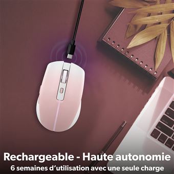 Souris sans fil T'nB Dual Connect Rose