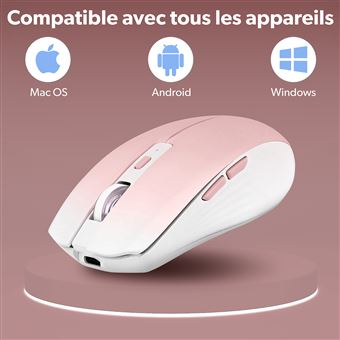 Souris sans fil T'nB Dual Connect Rose