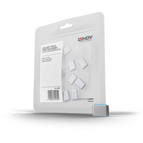 Lindy - Bloqueur de port USB-C - bleu (pack de 10)