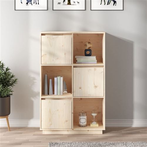 Vidaxl Buffet Haut 74X35x117 Cm Bois Massif De Pin814364 - Image 3