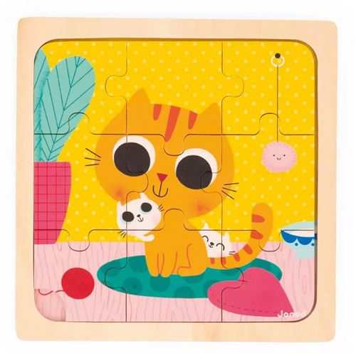 Non Communiqué Puzzle 9 Pièces : Chat Peanut Janod