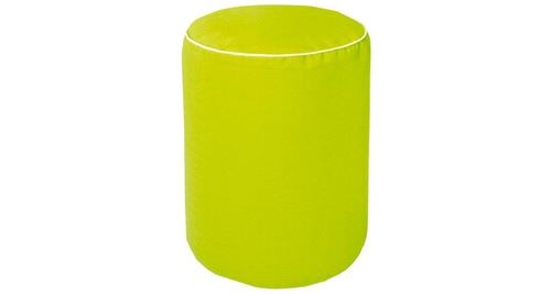 Coussin pouf assise ronde vert antidérapant 40 x h50 cm coton et polyester