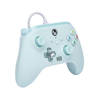 Manette filaire PowerA pour Xbox Series XS Barbe à papa bleue