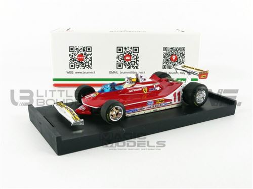 Voiture Miniature de Collection BRUMM 1-43 - FERRARI 312 T4 - Winner GP Italie 1979 - Rouge - R511CH