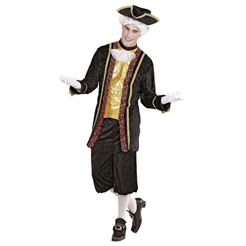 Déguisement Aristocrate Venitien Renaissance Homme S Noir 44101 Widmann S - Coloris : Noir44101 Widmann