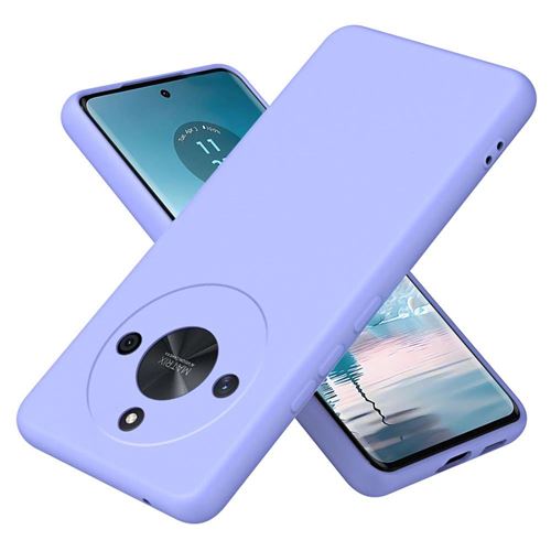 Coque pour Honor Magic 6 Lite 5G - housse etui silicone gel fine + verre trempe - MAUVE - htdmobiles