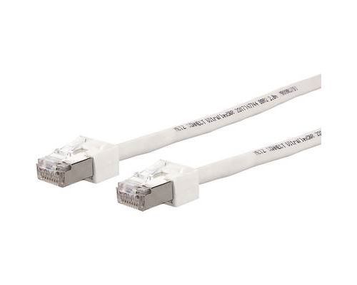 Metz Connect 13084V0588-E RJ45 Câble réseau, câble patch CAT 6 S/FTP 0.50 m blanc blindé, sans halogène, très flexible