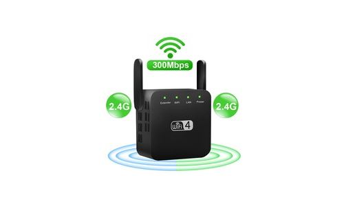 Non Communiqué Noir Répéteur Wifi Sans Fil 300Mbps, 2. 4 Ghz, Amplificateur De Signal Pour Extension Longue Portée