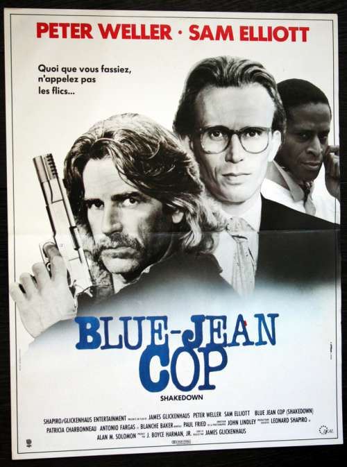 Blue-Jean Cop (Shakedown) - 1988 - Peter Weller - 40x60cm - Affiche de cinéma originale pliée