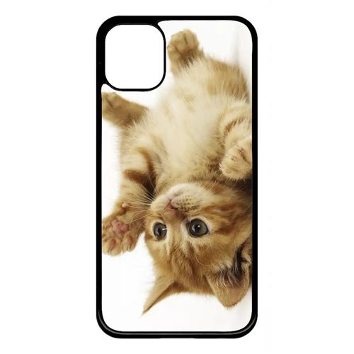 Coque My-Kase pour iPhone 11 - petit chaton mignon - Plastique Noir