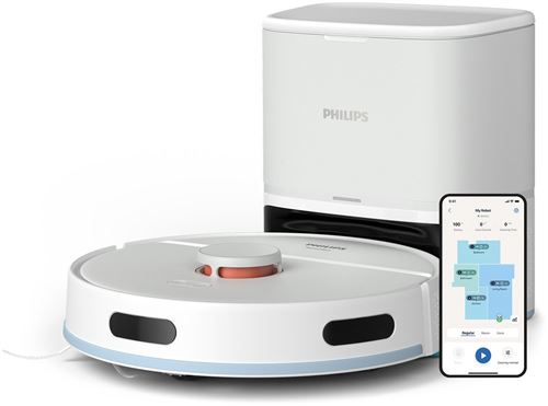 Non Communiqué Blanc Philips Homerun 2000 Series Xu2100 - Aspirateur - Robot - Sans Sac - 1 Batterie