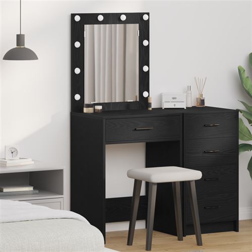 Coiffeuse Chêne noir 50 x 41 x 135 cm Bois d'ingénierie Vidaxl