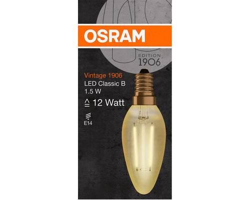  OSRAM bougie LED E14 1,5&nbsp;W Vintage filament 825 or