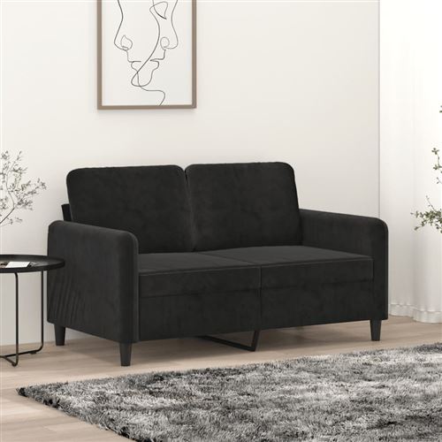 Non Communiqué Noir Vidaxl Canapé À 2 Places 120 Cm Velours