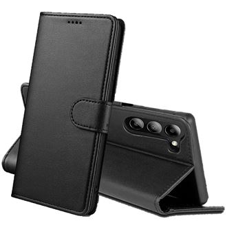 Coque pour Samsung Galaxy S25 PLUS - Portefeuille Noir Rabat Clapet Aimanté Rangement Cartes Phonillico® - 1