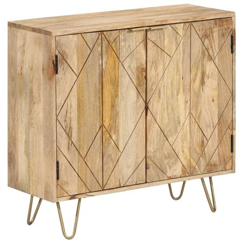 vidaXL Buffet Bois de manguier massif 80 x 30 x 75 cm