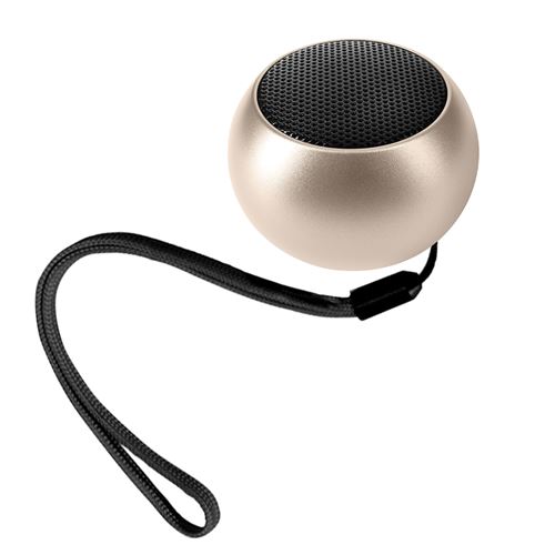 Mini Enceinte Sans-fil Bluetooth Autonomie 3h Design Ultra-compact Dor&eacute;e