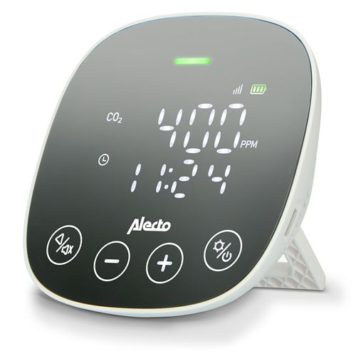 Analyseur de CO2 avec capteur NDIR et humidimètre Alecto Blanc — free download