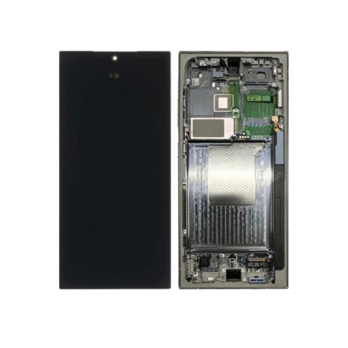 Original Ecran LCD et Vitre Tactile Gris Titane pour Galaxy S24 Ultra 5G S928 GH82-33396A