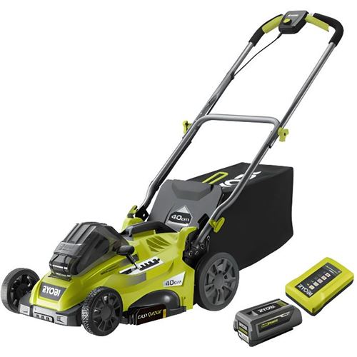 Ryobi Tondeuse Poussée 36 V - Ø Coupe 40 Cm - Ramassage Et Mulching - 1 Batterie Lithium+ 5,0 Ah Et Chargeur 1,7 A - Rlm36x41h50g - Image 4