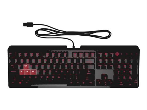 OMEN by HP Encoder - Clavier - rétroéclairé - USB - Français - commutateur : CHERRY MX Red - pour HP 21, 22, 24, 27; Portable 24, 27, 32, TP01
