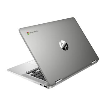 HP Chromebook x360 14a-ca0061nf - Conception inclinable - Intel Celeron - N4120 / 1.1 GHz - Chrome OS - UHD Graphics 600 - 4 Go RAM - 64 Go eMMC - 14" IPS écran tactile 1920 x 1080 (Full HD) - Wi-Fi 5 - texturé, argent minéral (couvercle), argent natur