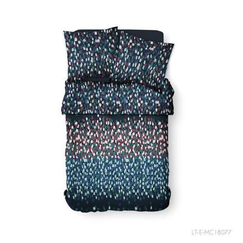 today parure de couette 100 % coton 220x240cm sunshine 3.45 - bleu et rose