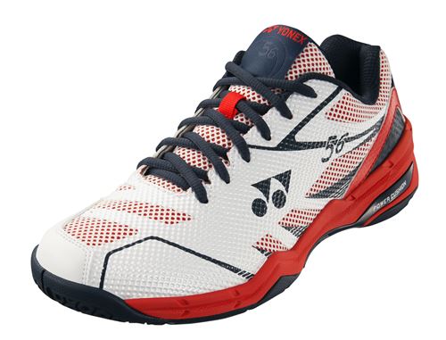 Yonex chaussures de badminton Power Cushion 56 blanc/rouge unisexe