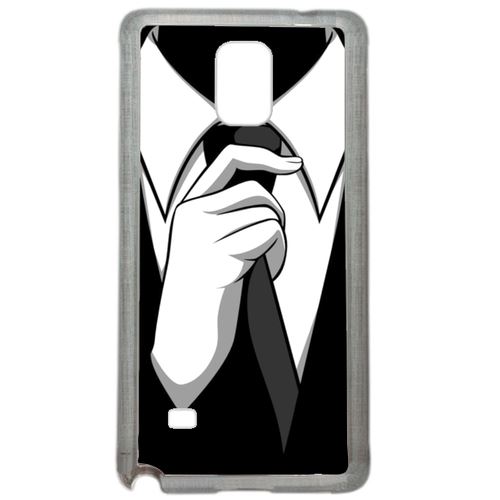Coque Cravate Compatible Samsung Galaxy Note 4 Transparent