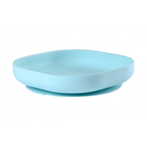 Assiette silicone ventouse light blue - beaba