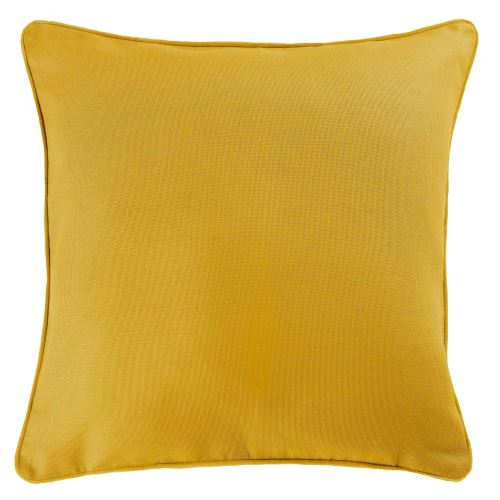 Housse de coussin coton Panama Jaune Miel 60 x 60 cm