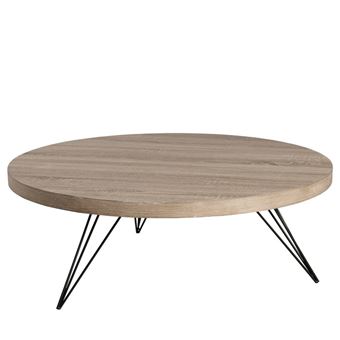 122 Sur Table Basse Ronde 90 X 90 Cm Pieds Scandi Achat Prix