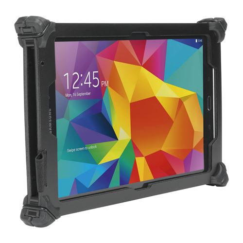 Coque de protection durcie Mobilis Resist Pack pour Galaxy Tab A6 10,1'' - Bandoulière incluse - Noir