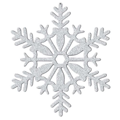 Amscan set de décoration murale Sneeuwvlok14,4 cm blanc 4 pièces