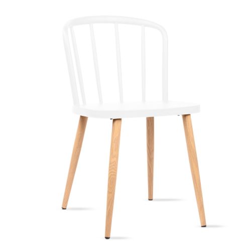 KEWAYES - Pack 2 chaises COLONNA blanc salon 44x53,5x75,5cm