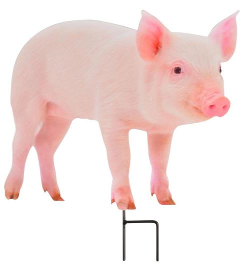 Esschert Design - Animal de la ferme décoratif sur pic Cochon