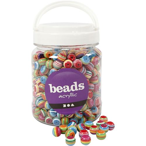 Creotime perles 530 pièces acrylique multicolore
