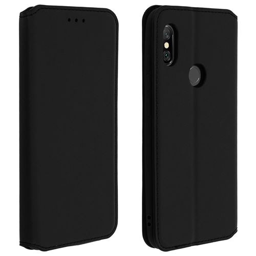 Housse Xiaomi Redmi Note 6 Pro Étui Portefeuille Rangements Cartes Support Noir