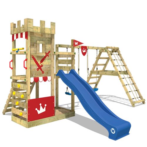WICKEY Aire de jeux extérieur Smart Crown avec toboggan et balançoire