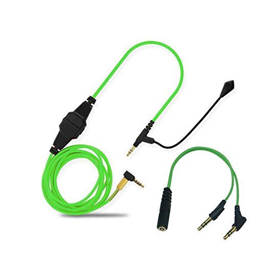 Lovinstar Câble micro de rechange, 3,5 mm, pour jeux sur ordinateur, téléphone, pour Marshall Major II 2, V-Moda LP M100, LP2, M-80,