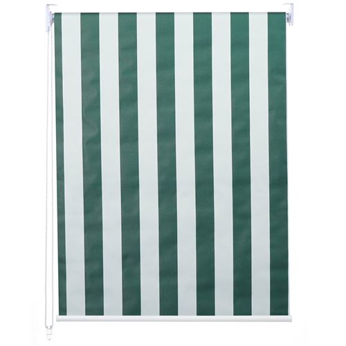 Store à enrouleur pour fenêtres, HWC-D52, avec chaîne, avec perçage, isolation, opaque, 110 x 160 ~ vert/blanc