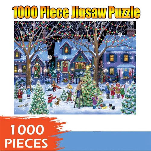 Puzzle 1000 pièces : Le marché de Noël