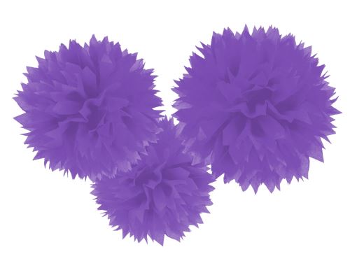 Amscan pompons décoration de fête 40,6 cm 3 pièces violet