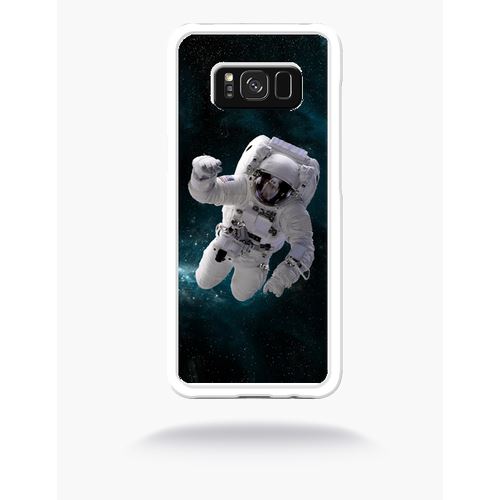 Coque Astronaute Blue Compatible Samsung S8 Bord Transparent
