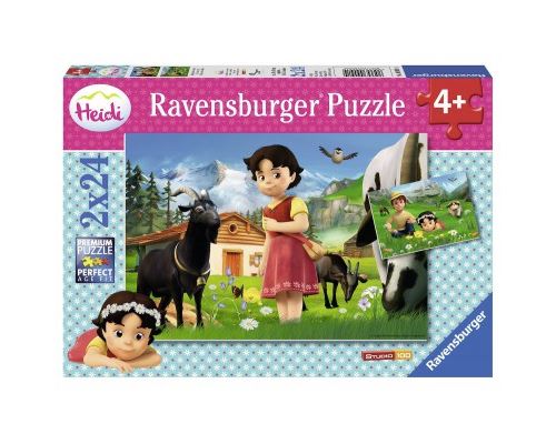 Puzzle 24 Pièces : 2 Puzzles - Heidi, Ravensburger