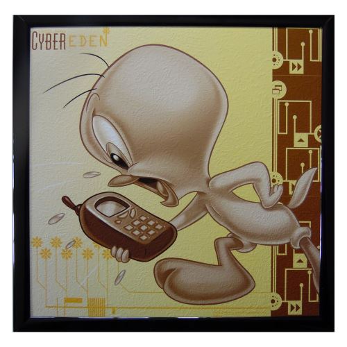 Tableau Titi Disney looney tunes cadre 23 x 23 cm