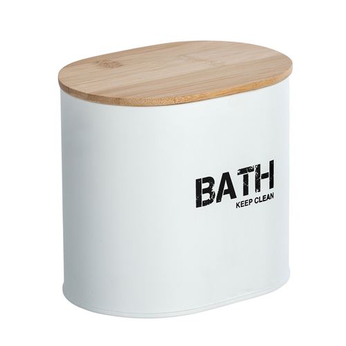 Boîte de rangement salle de bain Gara - L. 14 x H. 13 cm - Blanc