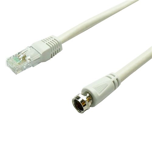 Linéaire TVRFUE Câble antenne RJ45 Mâle/fiche F Mâle à Visser Réseaux VDI/VDV Grade 3 3m